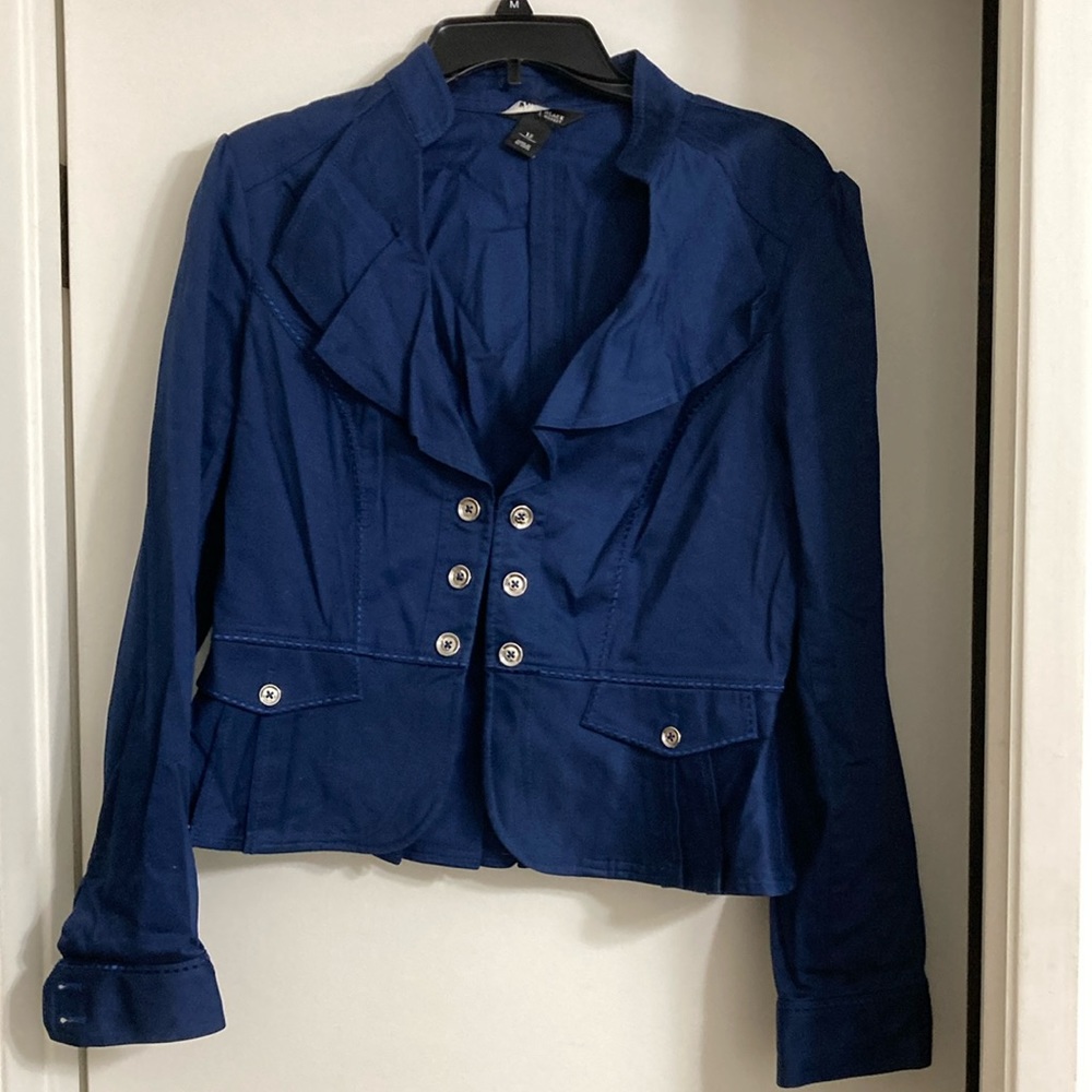 White House Black Market blue jacket size 12